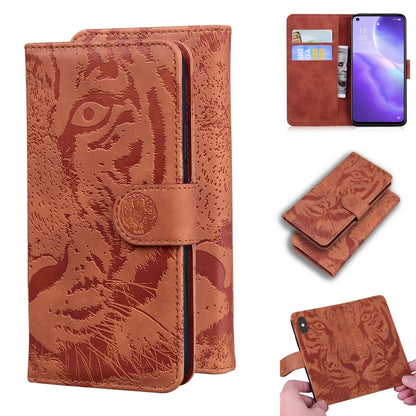 Tiger Embossing Pattern Horizontal Flip Leather Case with Holder & Card Slots & Wallet, For OPPO Realme X7 Pro 5G, For OPPO Reno 5 4G / Reno 5 5G, For OPPO Reno5 K / Find X3 Lite, For OPPO Reno5 Pro 5G