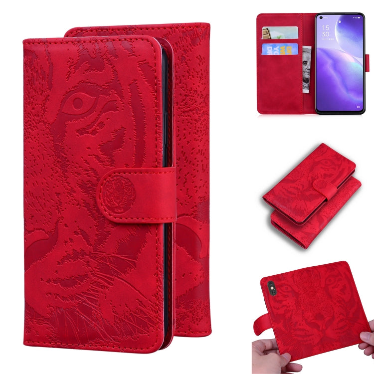 Tiger Embossing Pattern Horizontal Flip Leather Case with Holder & Card Slots & Wallet, For OPPO Realme X7 Pro 5G, For OPPO Reno 5 4G / Reno 5 5G, For OPPO Reno5 K / Find X3 Lite, For OPPO Reno5 Pro 5G
