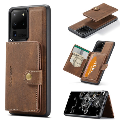 JEEHOOD Retro Magnetic Detachable Protective Case with Wallet & Card Slot & Holder, For Samsung Galaxy S20 Ultra 5G, For Samsung Galaxy Note20 Ultra, For Samsung Galaxy S21 FE