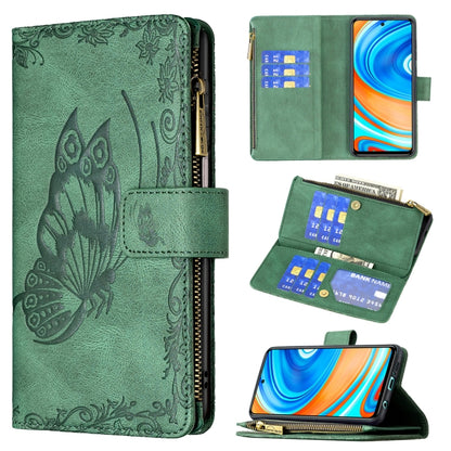 Flying Butterfly Embossing Pattern Zipper Horizontal Flip Leather Case with Holder & Card Slots & Wallet, For Xiaomi Redmi 9A, For Xiaomi Redmi 9C, For Xiaomi Redmi 9, For Xiaomi Redmi Note 10 Pro, For Xiaomi Redmi Note 9 Pro Max