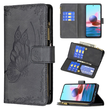 Flying Butterfly Embossing Pattern Zipper Horizontal Flip Leather Case with Holder & Card Slots & Wallet, For Xiaomi Redmi Note 10 4G, For Xiaomi Mi 10T Lite 5G, For Xiaomi Mi 10T Pro 5G, For Xiaomi Mi 11i/Poco F3/Redmi K40, For Xiaomi Poco X3