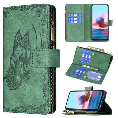 Flying Butterfly Embossing Pattern Zipper Horizontal Flip Leather Case with Holder & Card Slots & Wallet, For Xiaomi Redmi Note 10 4G, For Xiaomi Mi 10T Lite 5G, For Xiaomi Mi 10T Pro 5G, For Xiaomi Mi 11i/Poco F3/Redmi K40, For Xiaomi Poco X3