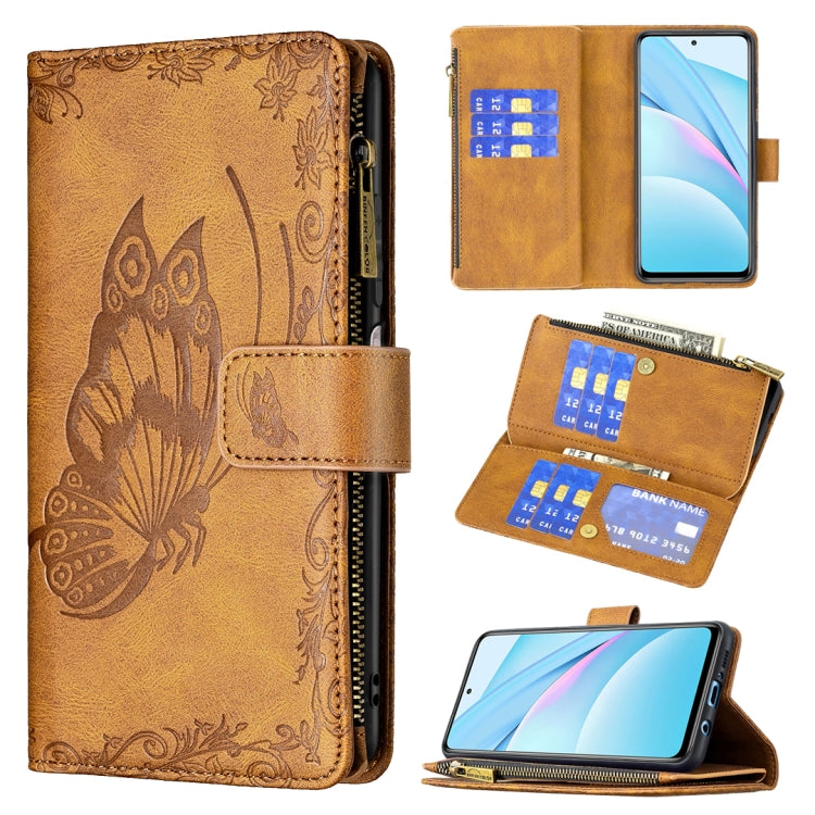 Flying Butterfly Embossing Pattern Zipper Horizontal Flip Leather Case with Holder & Card Slots & Wallet, For Xiaomi Redmi Note 10 4G, For Xiaomi Mi 10T Lite 5G, For Xiaomi Mi 10T Pro 5G, For Xiaomi Mi 11i/Poco F3/Redmi K40, For Xiaomi Poco X3