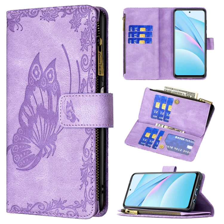 Flying Butterfly Embossing Pattern Zipper Horizontal Flip Leather Case with Holder & Card Slots & Wallet, For Xiaomi Redmi Note 10 4G, For Xiaomi Mi 10T Lite 5G, For Xiaomi Mi 10T Pro 5G, For Xiaomi Mi 11i/Poco F3/Redmi K40, For Xiaomi Poco X3