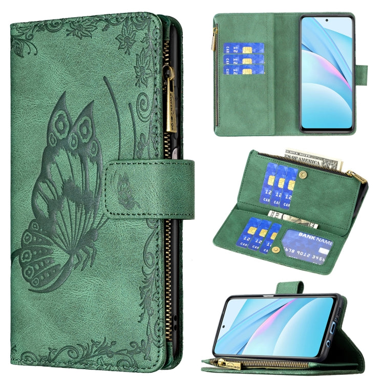 Flying Butterfly Embossing Pattern Zipper Horizontal Flip Leather Case with Holder & Card Slots & Wallet, For Xiaomi Redmi Note 10 4G, For Xiaomi Mi 10T Lite 5G, For Xiaomi Mi 10T Pro 5G, For Xiaomi Mi 11i/Poco F3/Redmi K40, For Xiaomi Poco X3
