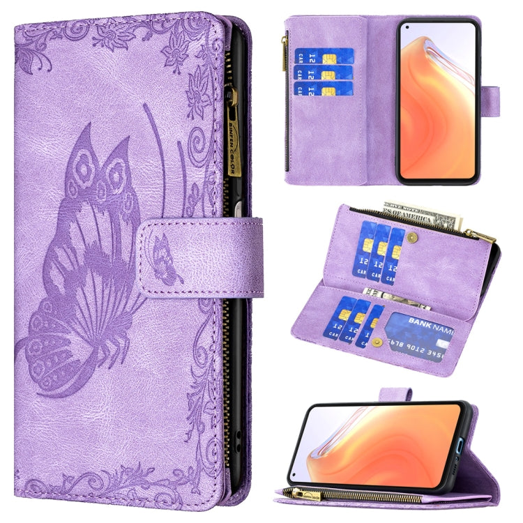 Flying Butterfly Embossing Pattern Zipper Horizontal Flip Leather Case with Holder & Card Slots & Wallet, For Xiaomi Redmi Note 10 4G, For Xiaomi Mi 10T Lite 5G, For Xiaomi Mi 10T Pro 5G, For Xiaomi Mi 11i/Poco F3/Redmi K40, For Xiaomi Poco X3