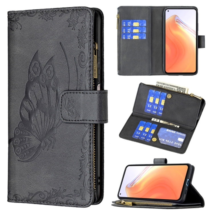 Flying Butterfly Embossing Pattern Zipper Horizontal Flip Leather Case with Holder & Card Slots & Wallet, For Xiaomi Redmi Note 10 4G, For Xiaomi Mi 10T Lite 5G, For Xiaomi Mi 10T Pro 5G, For Xiaomi Mi 11i/Poco F3/Redmi K40, For Xiaomi Poco X3