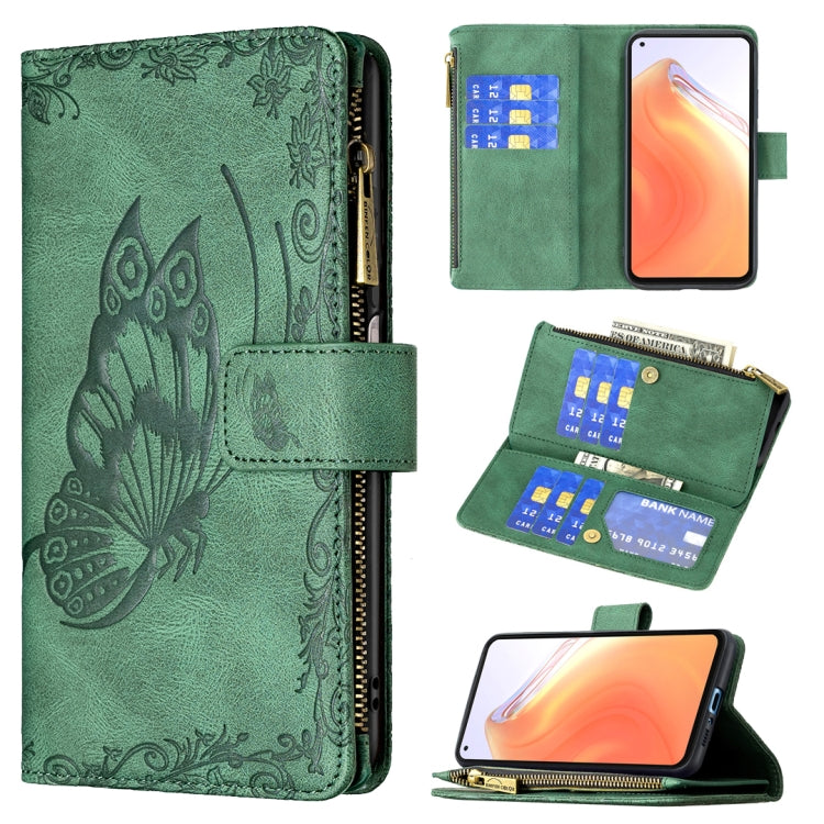 Flying Butterfly Embossing Pattern Zipper Horizontal Flip Leather Case with Holder & Card Slots & Wallet, For Xiaomi Redmi Note 10 4G, For Xiaomi Mi 10T Lite 5G, For Xiaomi Mi 10T Pro 5G, For Xiaomi Mi 11i/Poco F3/Redmi K40, For Xiaomi Poco X3