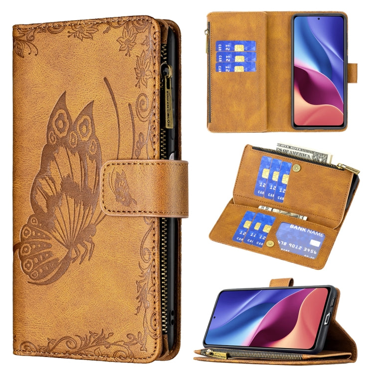 Flying Butterfly Embossing Pattern Zipper Horizontal Flip Leather Case with Holder & Card Slots & Wallet, For Xiaomi Redmi Note 10 4G, For Xiaomi Mi 10T Lite 5G, For Xiaomi Mi 10T Pro 5G, For Xiaomi Mi 11i/Poco F3/Redmi K40, For Xiaomi Poco X3