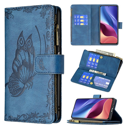 Flying Butterfly Embossing Pattern Zipper Horizontal Flip Leather Case with Holder & Card Slots & Wallet, For Xiaomi Redmi Note 10 4G, For Xiaomi Mi 10T Lite 5G, For Xiaomi Mi 10T Pro 5G, For Xiaomi Mi 11i/Poco F3/Redmi K40, For Xiaomi Poco X3