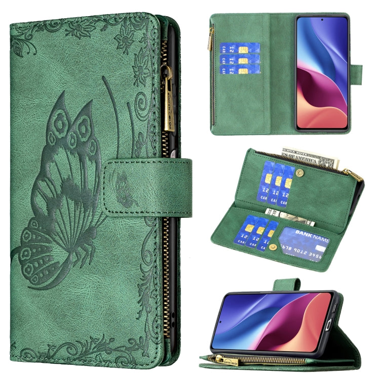 Flying Butterfly Embossing Pattern Zipper Horizontal Flip Leather Case with Holder & Card Slots & Wallet, For Xiaomi Redmi Note 10 4G, For Xiaomi Mi 10T Lite 5G, For Xiaomi Mi 10T Pro 5G, For Xiaomi Mi 11i/Poco F3/Redmi K40, For Xiaomi Poco X3