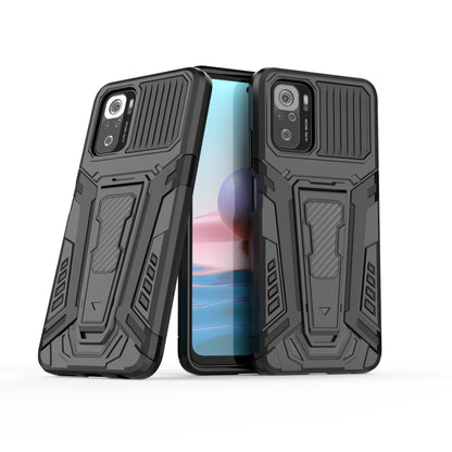 War Chariot Series Armor All-inclusive Shockproof PC + TPU Protective Case with Invisible Holder, For Xiaomi Redmi Note 10 4G, For Xiaomi Redmi Note 10 Pro