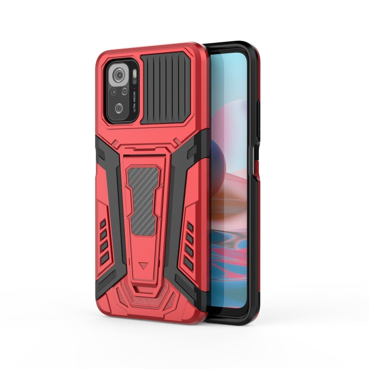 War Chariot Series Armor All-inclusive Shockproof PC + TPU Protective Case with Invisible Holder, For Xiaomi Redmi Note 10 4G, For Xiaomi Redmi Note 10 Pro