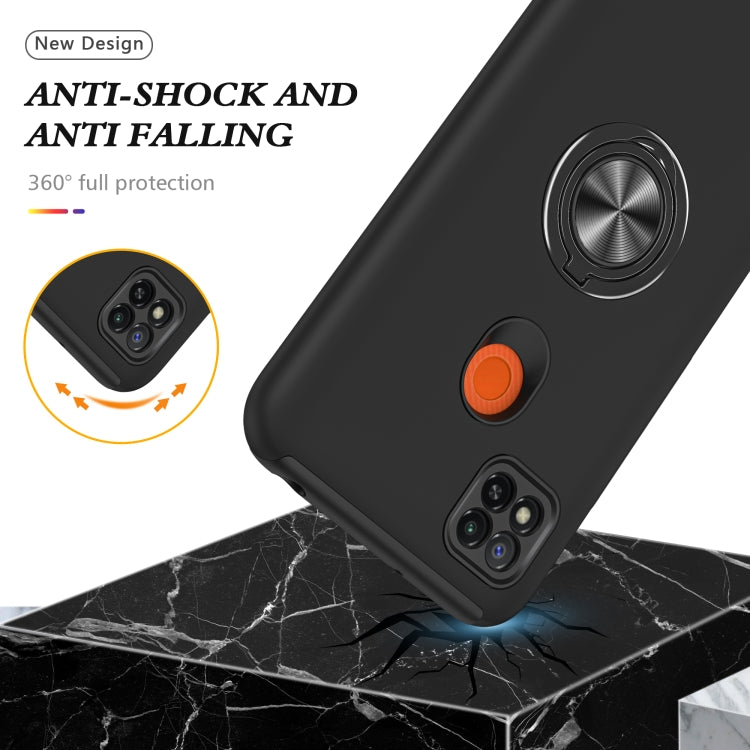 PC + TPU Shockproof Magnetic Protective Case with Invisible Ring Holder, For Xiaomi Redmi 9C
