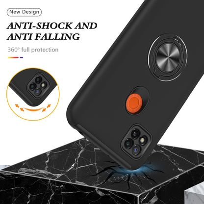 PC + TPU Shockproof Magnetic Protective Case with Invisible Ring Holder, For Xiaomi Redmi 9C