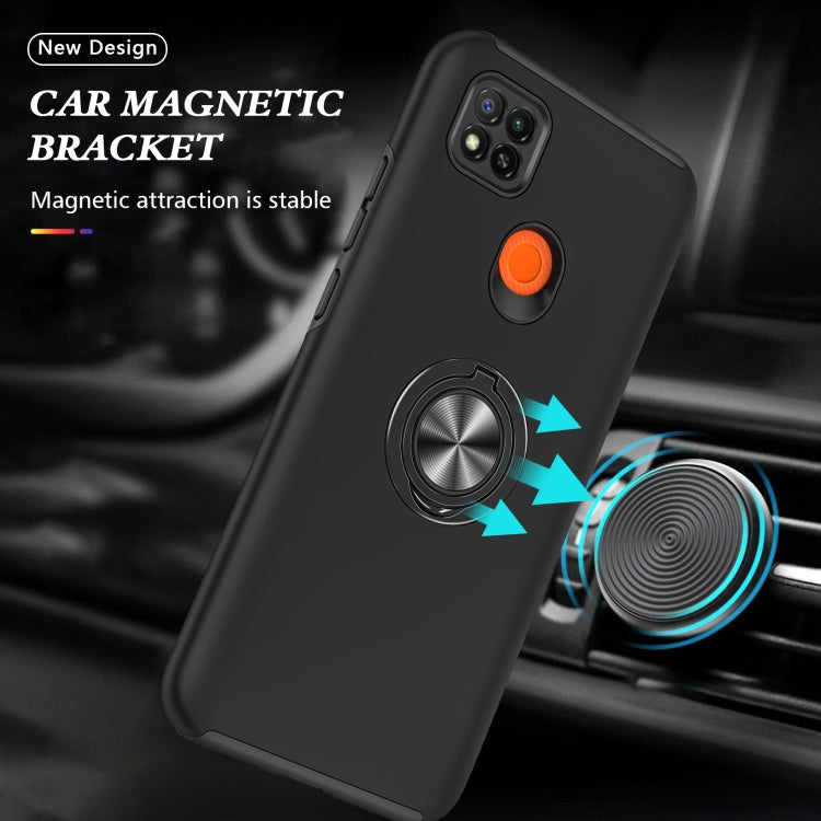 PC + TPU Shockproof Magnetic Protective Case with Invisible Ring Holder, For Xiaomi Redmi 9C