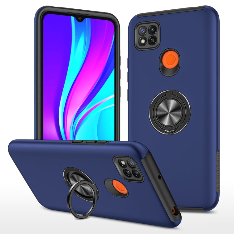 PC + TPU Shockproof Magnetic Protective Case with Invisible Ring Holder, For Xiaomi Redmi 9C