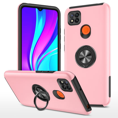 PC + TPU Shockproof Magnetic Protective Case with Invisible Ring Holder, For Xiaomi Redmi 9C