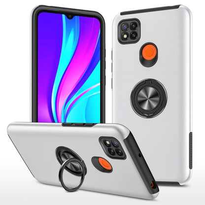 PC + TPU Shockproof Magnetic Protective Case with Invisible Ring Holder, For Xiaomi Redmi 9C