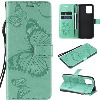 Pressed Printing Butterfly Pattern Horizontal Flip PU Leather Case with Holder & Card Slots & Wallet & Lanyard, For OPPO A93 5G / A74 5G, For OPPO Realme 8 Pro / Realme 8, For OPPO Realme V13