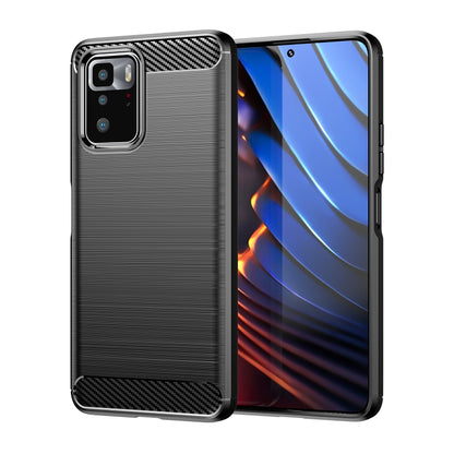 Brushed Texture Carbon Fiber TPU Case, For Samsung Galaxy A22 4G, For Samsung Galaxy F52 5G, For Xiaomi Redmi Note 10 Pro 5G