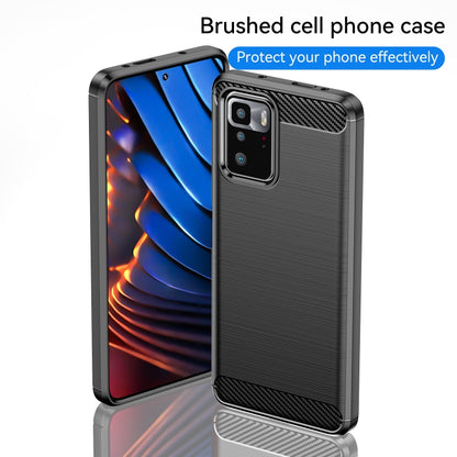 Brushed Texture Carbon Fiber TPU Case, For Samsung Galaxy A22 4G, For Samsung Galaxy F52 5G, For Xiaomi Redmi Note 10 Pro 5G