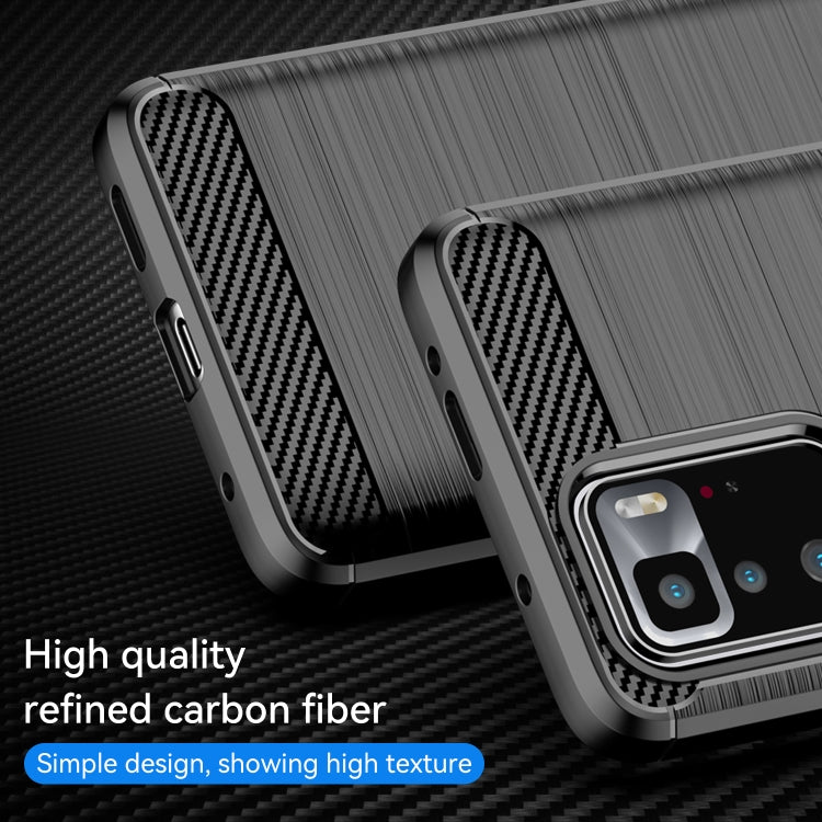 Brushed Texture Carbon Fiber TPU Case, For Samsung Galaxy A22 4G, For Samsung Galaxy F52 5G, For Xiaomi Redmi Note 10 Pro 5G