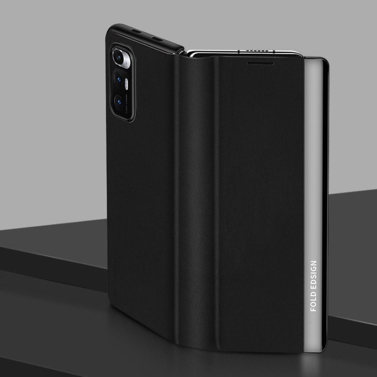 Matte First Layer Cowhide Folding Leather Case, For Xiaomi Mi Mix Fold