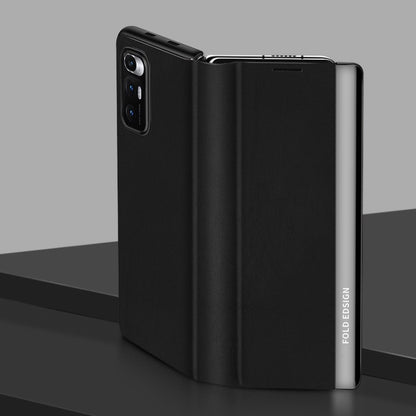 Matte First Layer Cowhide Folding Leather Case, For Xiaomi Mi Mix Fold