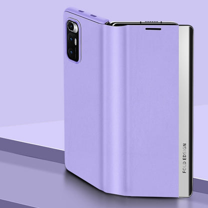 Matte First Layer Cowhide Folding Leather Case, For Xiaomi Mi Mix Fold