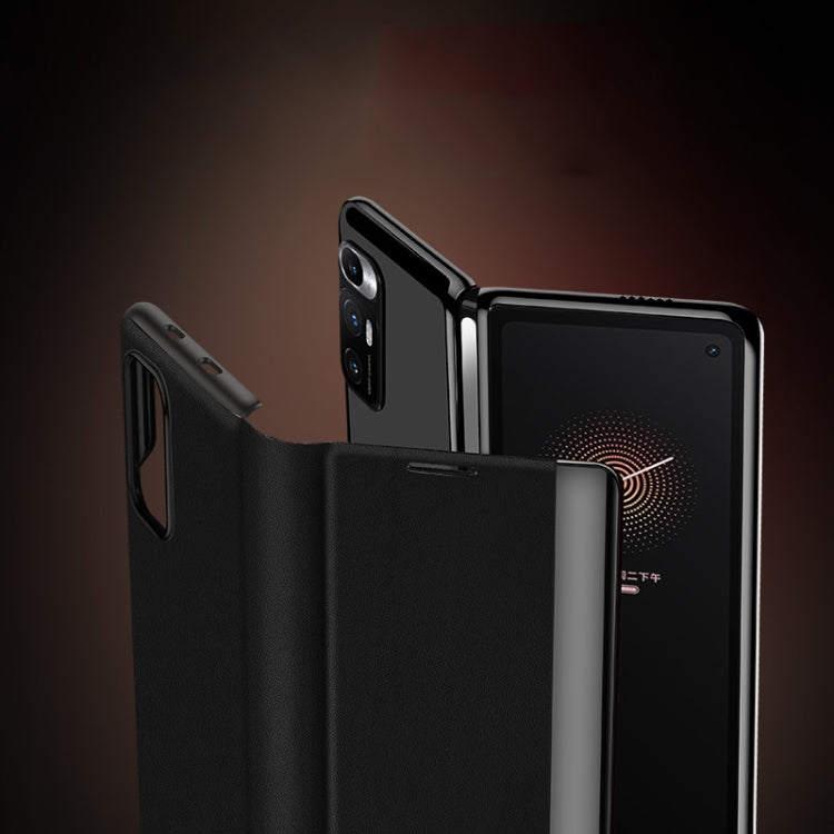 Matte First Layer Cowhide Folding Leather Case, For Xiaomi Mi Mix Fold