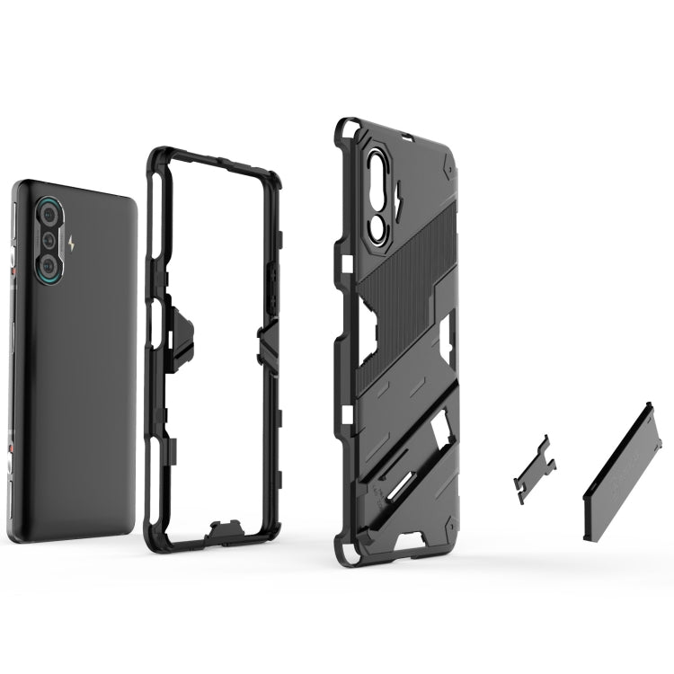 Punk Armor 2 in 1 PC + TPU Shockproof Case with Invisible Holder, For vivo V21, For Xiaomi Redmi K40 Gaming, For Honor Play 5T