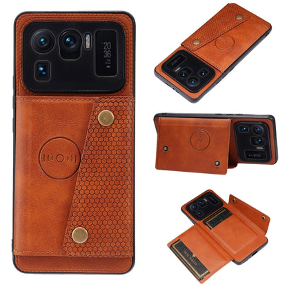 Double Buckle PU + TPU Shockproof Magnetic Protective Case with Card Slot & Holder, For Xiaomi Redmi Note 10 Pro Max, For Xiaomi Mi 11 Ultra, For Xiaomi Mi 11 Pro, For Xiaomi Mi 11 Lite