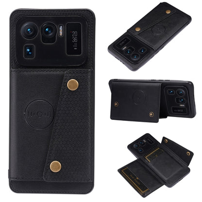 Double Buckle PU + TPU Shockproof Magnetic Protective Case with Card Slot & Holder, For Xiaomi Redmi Note 10 Pro Max, For Xiaomi Mi 11 Ultra, For Xiaomi Mi 11 Pro, For Xiaomi Mi 11 Lite