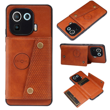 Double Buckle PU + TPU Shockproof Magnetic Protective Case with Card Slot & Holder, For Xiaomi Redmi Note 10 Pro Max, For Xiaomi Mi 11 Ultra, For Xiaomi Mi 11 Pro, For Xiaomi Mi 11 Lite