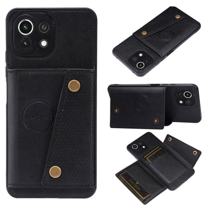 Double Buckle PU + TPU Shockproof Magnetic Protective Case with Card Slot & Holder, For Xiaomi Redmi Note 10 Pro Max, For Xiaomi Mi 11 Ultra, For Xiaomi Mi 11 Pro, For Xiaomi Mi 11 Lite