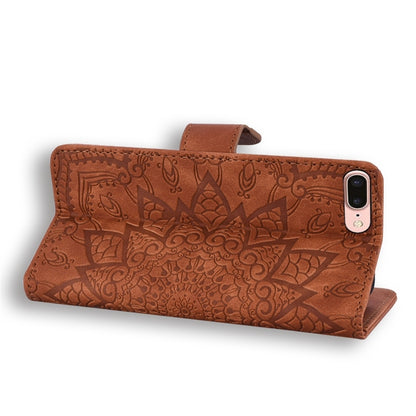 Calf Pattern Diamond Mandala Double Folding Design Embossed Leather Case with Wallet & Holder & Card Slots, For iPhone 6 / 6s, For iPhone 6 Plus / 6s Plus, For iPhone 7 / 8, For iPhone 7 Plus / 8 Plus, For iPhone X / XS, For iPhone XR, For iPhone XS Ma...