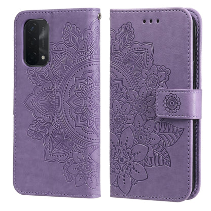 7-petal Flowers Embossing Pattern Horizontal Flip PU Leather Case with Holder & Card Slots & Wallet & Photo Frame, For OPPO A93 5G / A74 5G / A54 5G, For OPPO A94 4G / F19 Pro / Reno5 F / Reno5 Lite, For OPPO A94 5G / F19 Pro+ / Reno5 Z 5G             ...
