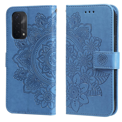 7-petal Flowers Embossing Pattern Horizontal Flip PU Leather Case with Holder & Card Slots & Wallet & Photo Frame, For OPPO A93 5G / A74 5G / A54 5G, For OPPO A94 4G / F19 Pro / Reno5 F / Reno5 Lite, For OPPO A94 5G / F19 Pro+ / Reno5 Z 5G             ...