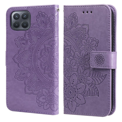 7-petal Flowers Embossing Pattern Horizontal Flip PU Leather Case with Holder & Card Slots & Wallet & Photo Frame, For OPPO A93 5G / A74 5G / A54 5G, For OPPO A94 4G / F19 Pro / Reno5 F / Reno5 Lite, For OPPO A94 5G / F19 Pro+ / Reno5 Z 5G             ...