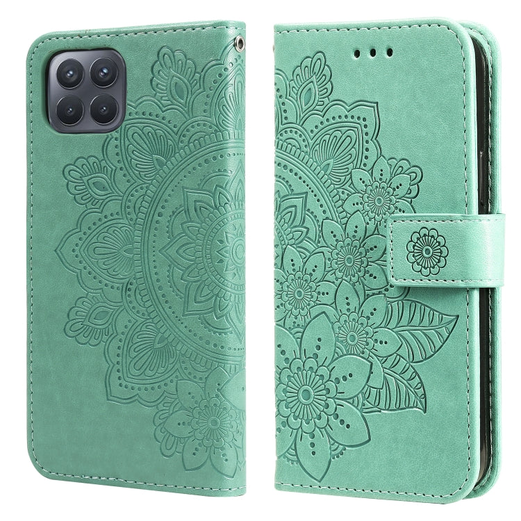 7-petal Flowers Embossing Pattern Horizontal Flip PU Leather Case with Holder & Card Slots & Wallet & Photo Frame, For OPPO A93 5G / A74 5G / A54 5G, For OPPO A94 4G / F19 Pro / Reno5 F / Reno5 Lite, For OPPO A94 5G / F19 Pro+ / Reno5 Z 5G             ...