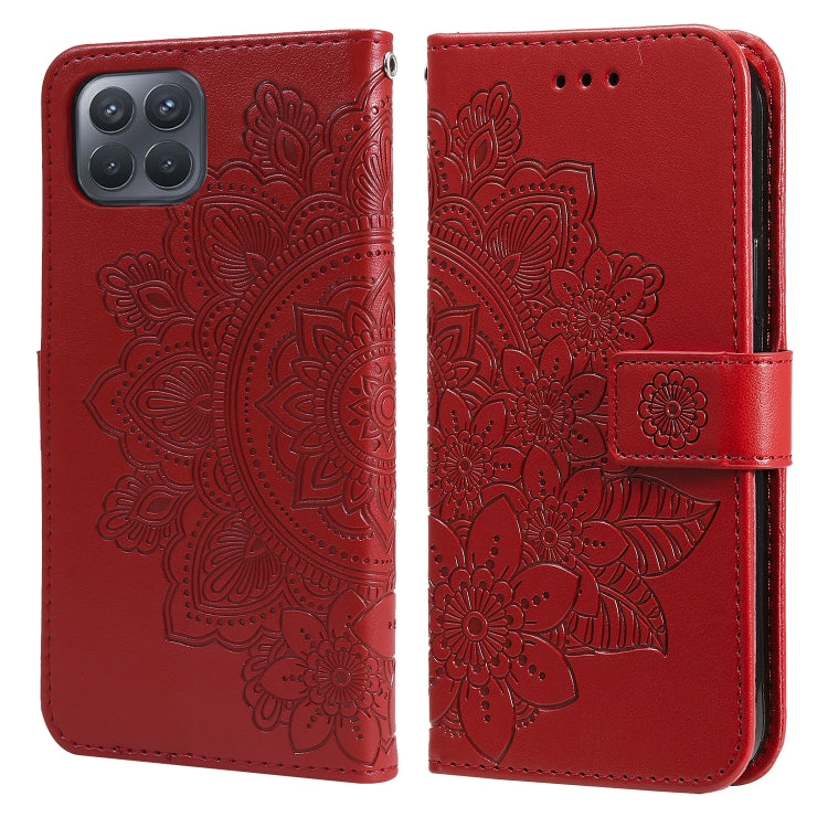 7-petal Flowers Embossing Pattern Horizontal Flip PU Leather Case with Holder & Card Slots & Wallet & Photo Frame, For OPPO A93 5G / A74 5G / A54 5G, For OPPO A94 4G / F19 Pro / Reno5 F / Reno5 Lite, For OPPO A94 5G / F19 Pro+ / Reno5 Z 5G             ...