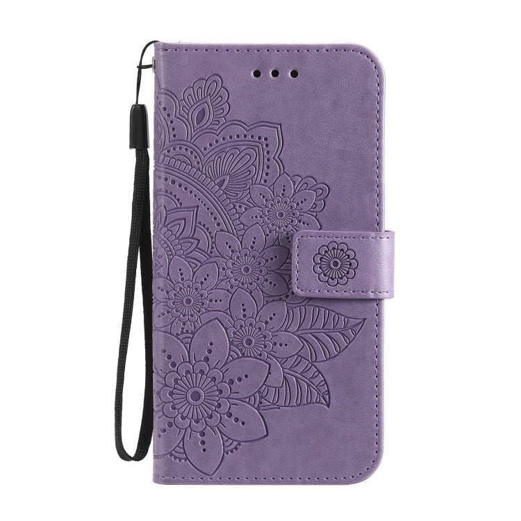 7-petal Flowers Embossing Pattern Horizontal Flip PU Leather Case with Holder & Card Slots & Wallet & Photo Frame, For OPPO Find X3 Pro / Find X3, For OPPO Realme 8 / Realme 8 Pro, For OPPO Realme 5 / Realme 5s / Realme C3, For OPPO Reno4 5G