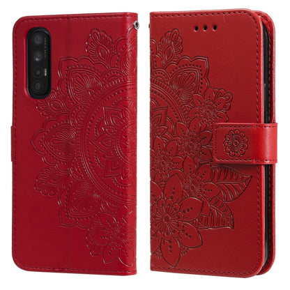 7-petal Flowers Embossing Pattern Horizontal Flip PU Leather Case with Holder & Card Slots & Wallet & Photo Frame, For OPPO Reno3 5G / Find X2 Lite / K7, For OPPO Reno3 Pro 5G / Find X2 Neo, For OPPO Reno5 5G / 4G / Find X3 Lite                        ...