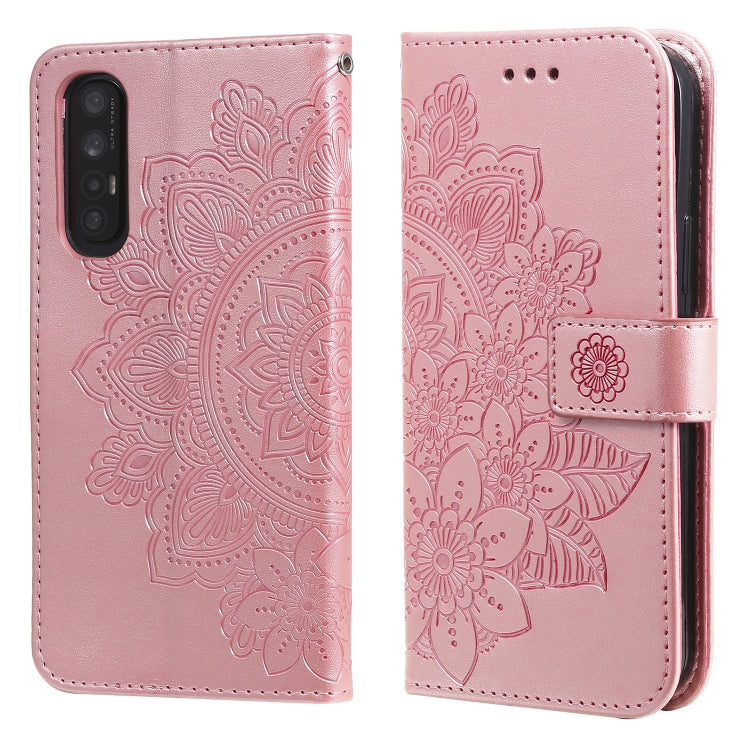 7-petal Flowers Embossing Pattern Horizontal Flip PU Leather Case with Holder & Card Slots & Wallet & Photo Frame, For OPPO Reno3 5G / Find X2 Lite / K7, For OPPO Reno3 Pro 5G / Find X2 Neo, For OPPO Reno5 5G / 4G / Find X3 Lite                        ...