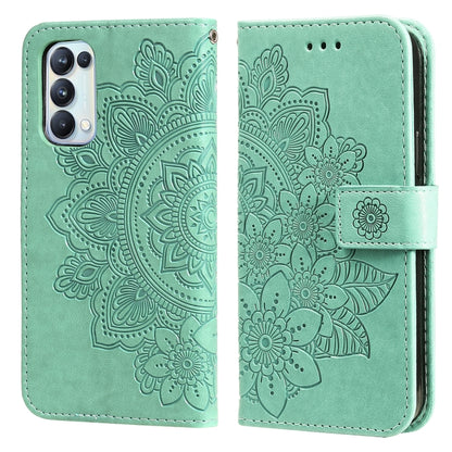 7-petal Flowers Embossing Pattern Horizontal Flip PU Leather Case with Holder & Card Slots & Wallet & Photo Frame, For OPPO Reno3 5G / Find X2 Lite / K7, For OPPO Reno3 Pro 5G / Find X2 Neo, For OPPO Reno5 5G / 4G / Find X3 Lite                        ...