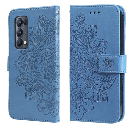 7-petal Flowers Embossing Pattern Horizontal Flip PU Leather Case with Holder & Card Slots & Wallet & Photo Frame, For OPPO Reno3 5G / Find X2 Lite / K7, For OPPO Reno3 Pro 5G / Find X2 Neo, For OPPO Reno5 5G / 4G / Find X3 Lite                        ...
