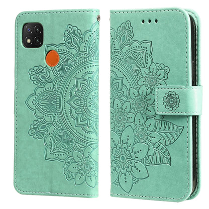 7-petal Flowers Embossing Pattern Horizontal Flip PU Leather Case with Holder & Card Slots & Wallet & Photo Frame, For Xiaomi Redmi 9C, For Xiaomi Redmi 9A, For Xiaomi Redmi K40/K40 Pro/Poco F3/ Mi 11i                                                   ...