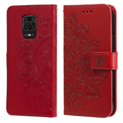 7-petal Flowers Embossing Pattern Horizontal Flip PU Leather Case with Holder & Card Slots & Wallet & Photo Frame, For Xiaomi Redmi 9C, For Xiaomi Redmi 9A, For Xiaomi Redmi K40/K40 Pro/Poco F3/ Mi 11i                                                   ...