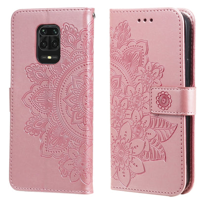 7-petal Flowers Embossing Pattern Horizontal Flip PU Leather Case with Holder & Card Slots & Wallet & Photo Frame, For Xiaomi Redmi 9C, For Xiaomi Redmi 9A, For Xiaomi Redmi K40/K40 Pro/Poco F3/ Mi 11i                                                   ...